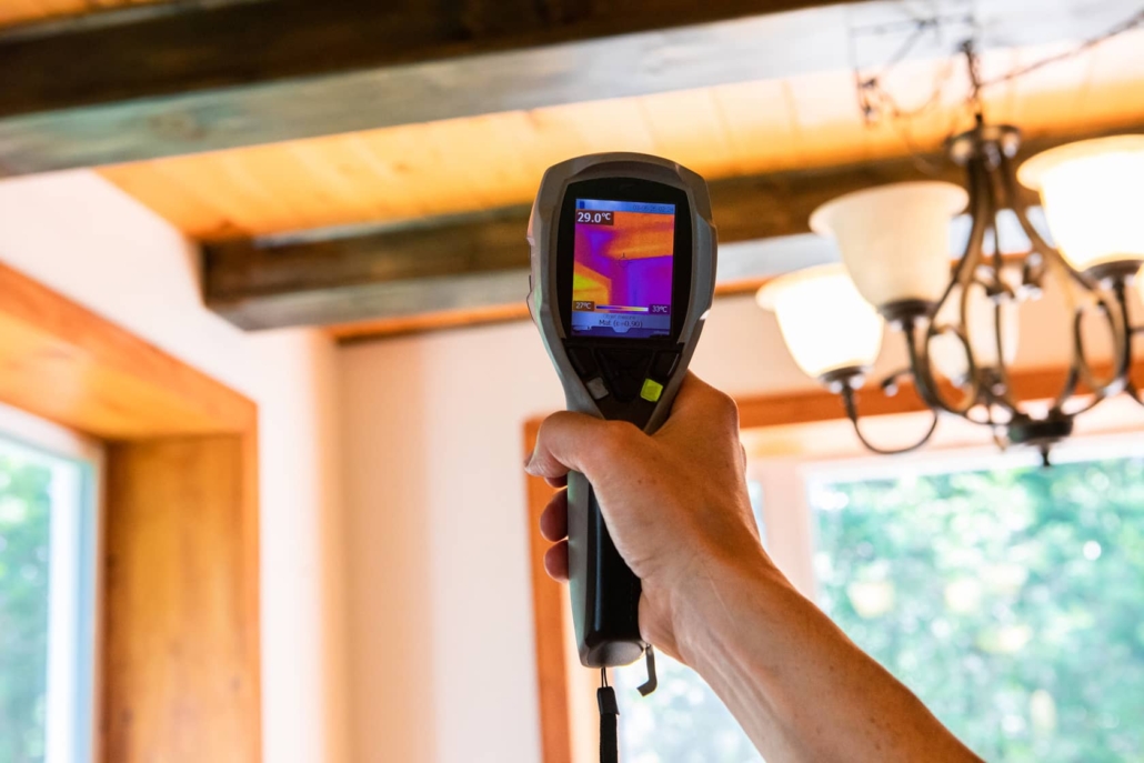 Thermography to see the various temperatures in the home. 